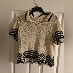 Solitaire Knitted SZ S Cream Top